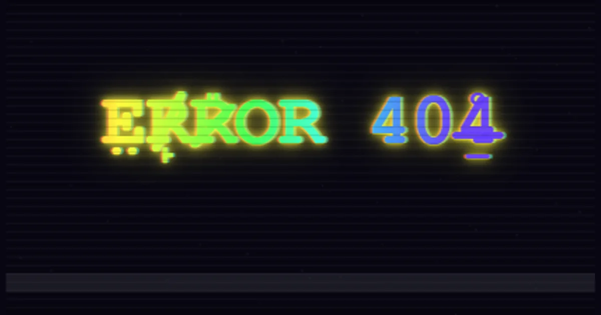 Animated glitch text generator preview showing a rainbow RGB split GIF-style text effect