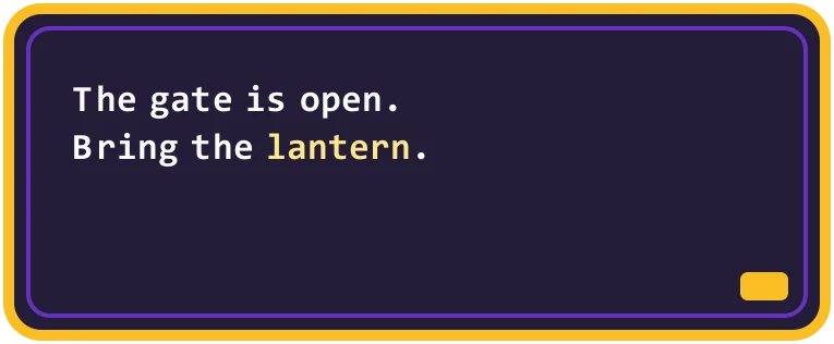 Original TextKits RPG quest dialogue box saying the gate is open